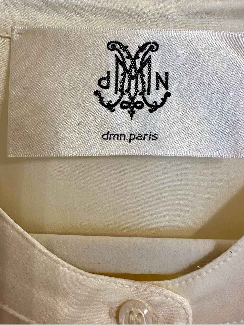 DMN Paris Vanessa Silk Blouse Ivory Size EU 38 US 6 $707 - Picture 5 of 6